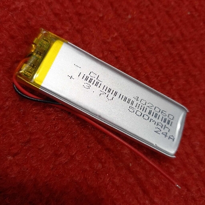 Picture of 60mm Long Battery 3.7V 500mAh Battery 3.7V Battery Size 60x20x4mm Rechargeable Battery 3.7V Battery For Watch Batteries