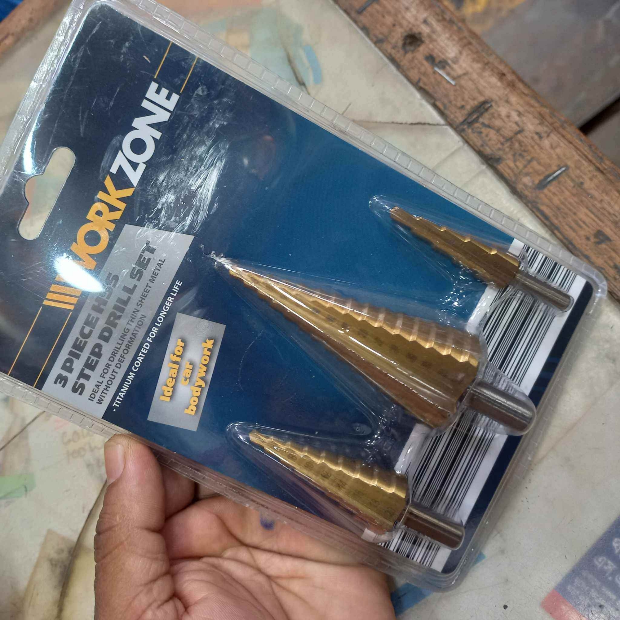 Picture of 3Pcs-Hss Bit Set 4-12mm 4-20mm 4-32mm Titanium Step Cone Drill Bit 1/4″ Inch  Drive Wood Drilling Power Tools Sets Straight Groove Wood Hole Cutter Core Drill Bits