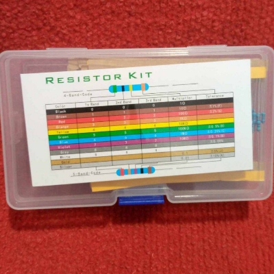 Picture of 600Pcs combo Tolerance 1% 1M 1K, 47K, 470K, 10K, 20K, 22OHM  30 Values Resistor Carbon Film Resistor 1/4W Resistance 0.25 Watt Fixed Resistors 2 Pin Leads With Storage Box