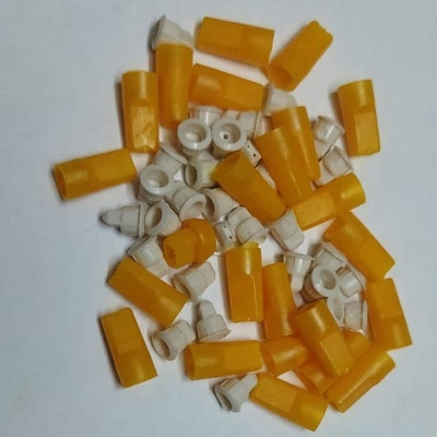 Picture of 1000Pcs YELLOW 5mm Plastic LED Holder 5mm Series Light Holder Yellow 5mm Round LED Light Emitting Diode Basic Yellow Light Bulbs Cover For Decoration Light Party
