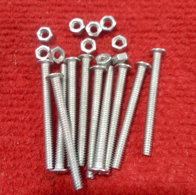 Picture of 10Pcs – Stainless Steel 50x4mm 2″ Inch SS Coating Chipboard Screws Phil-lips Flat Head
