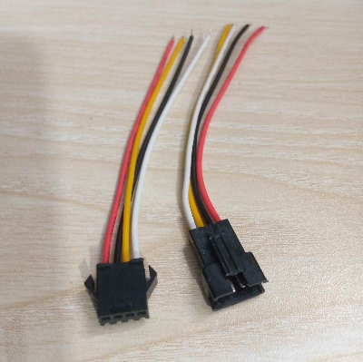 Picture of 5Pair -4Pin BLACK JST 2.54mm Male Female Connector Multicolor Cables
