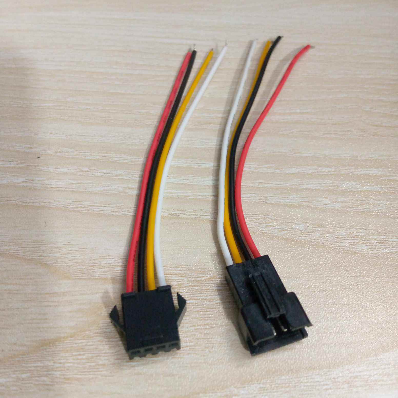 Picture of 5Pair -4Pin BLACK JST 2.54mm Male Female Connector Multicolor Cables