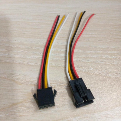 Picture of 5Pair -4Pin BLACK JST 2.54mm Male Female Connector Multicolor Cables