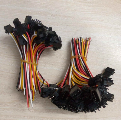 Picture of 5Pair -4Pin BLACK JST 2.54mm Male Female Connector Multicolor Cables
