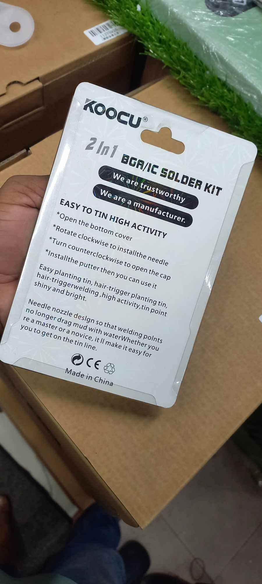 Picture of 2 in 1 Koocu BGA/IC Solder Kit 138C Flax Paste 5cc + Solder Paste sn42bi58 25g 2 In 1 Solder Kit Set
