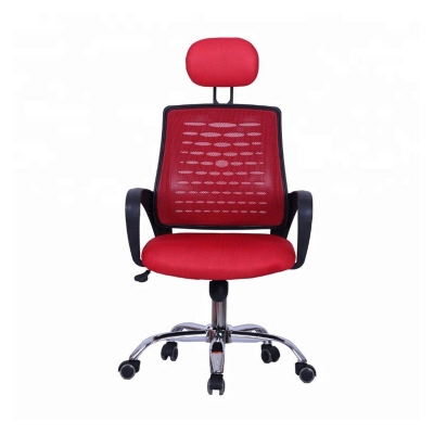 Picture of Headrest Red Ergonomic Mesh Office Chair Red