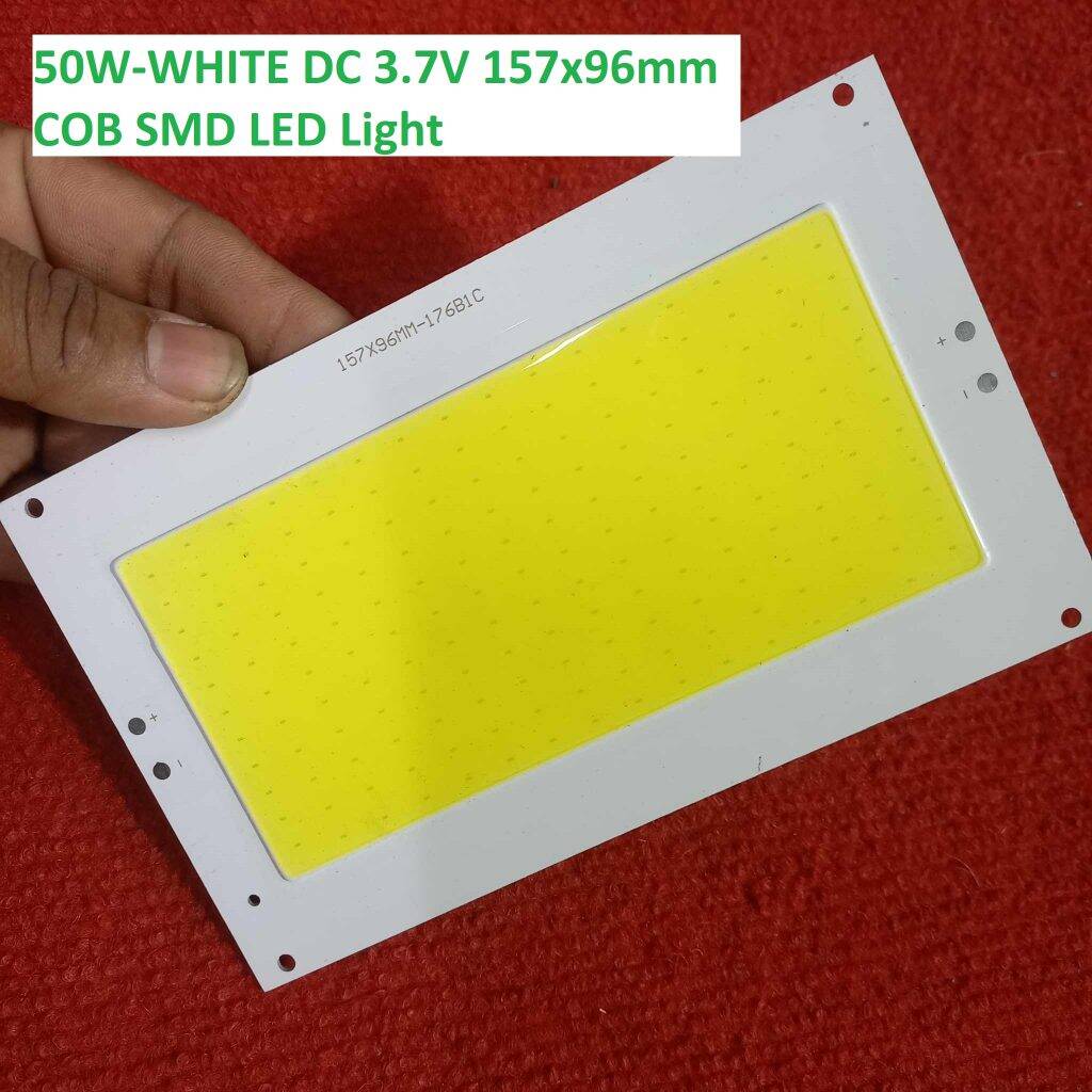 Picture of 50W COB WHITE Color 50W 3.7V Size 157x96mm COB SMD LED Light Chip White COB LED Light Bulbs