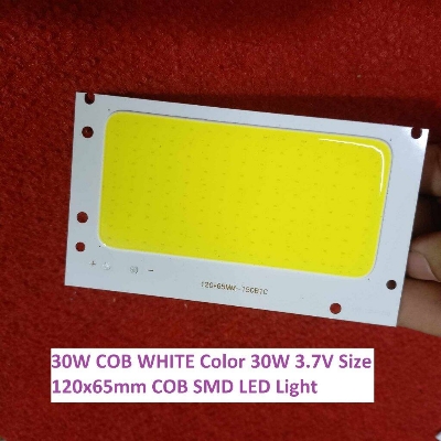 Picture of 30W COB WHITE Color 30W 3.7V Size 120x65mm COB SMD LED Light Bulbs