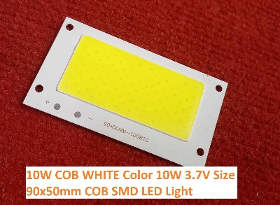Picture of 3.7V 10W COB WHITE Color 10W 3.7V Size 90x50mm COB SMD LED Light Chip White COB LED Light Bulbs