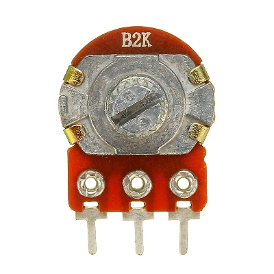 Picture of 2Pcs- 2K Ohm Panel Mount  1/2 Watt Single Gang Linear Taper Rotary Potentiometer Breadboard Friendly 2K Ohm Adjustable Variable Resistor Pot
