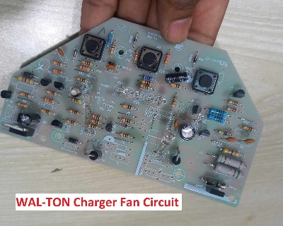 Picture of WAL-TON Charger Fan Circuit AC DC Rechargeable Fan Circuit For Wal-ton Charging Circuit