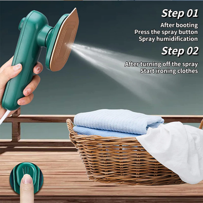 Picture of Portable Mini Steam Iron Machine | Professional Handheld Garment Steamer & Dry Iron | Compact Travel Iron for Home & Business
