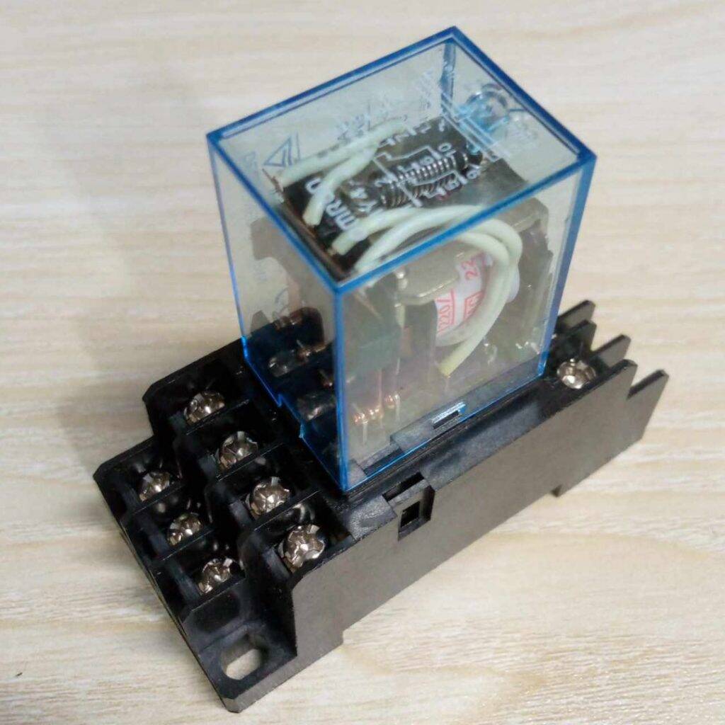 Picture of AC 220V 14-Pin Electromagnetic Relay with PTF14A Socket