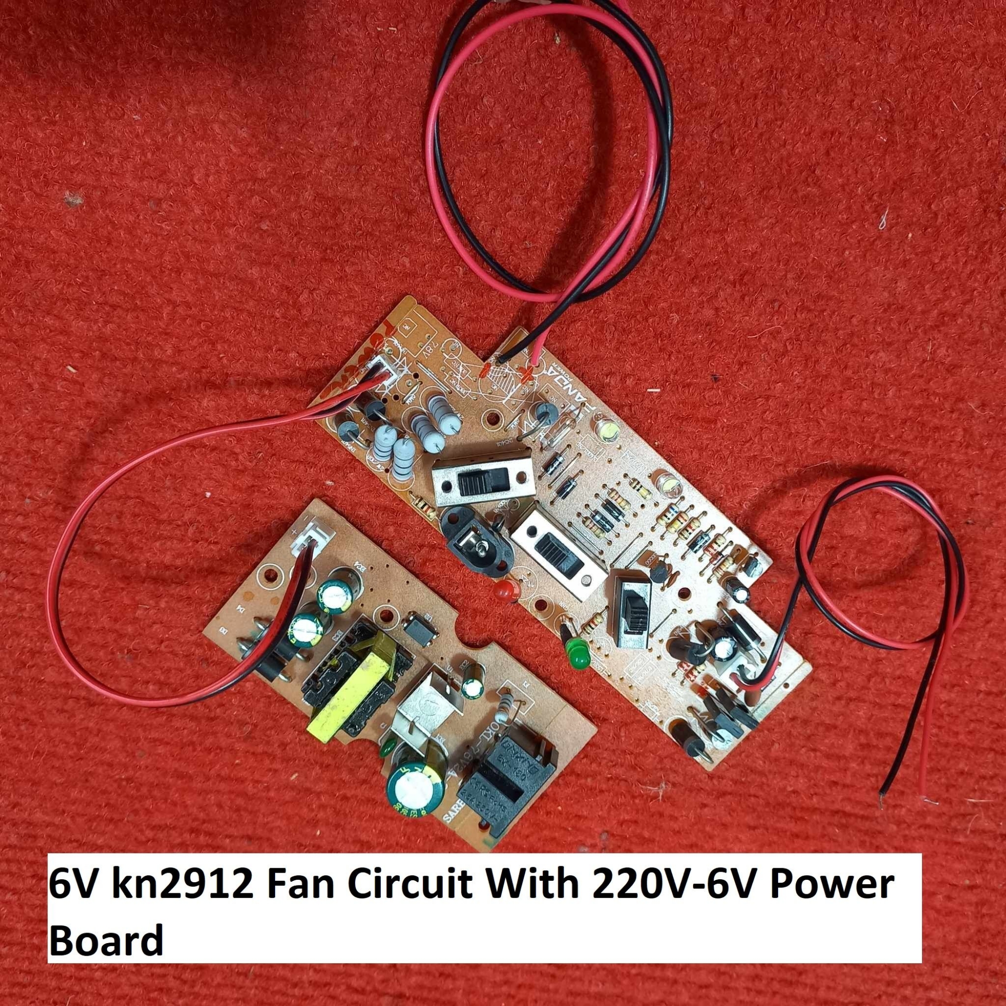 Picture of KN-2912  Charger FAN Circuit With 220V Power Board -DC 6V Light Fan Charger Circuit Charging Control Fan Circuit Board For AC DC Charger Fans