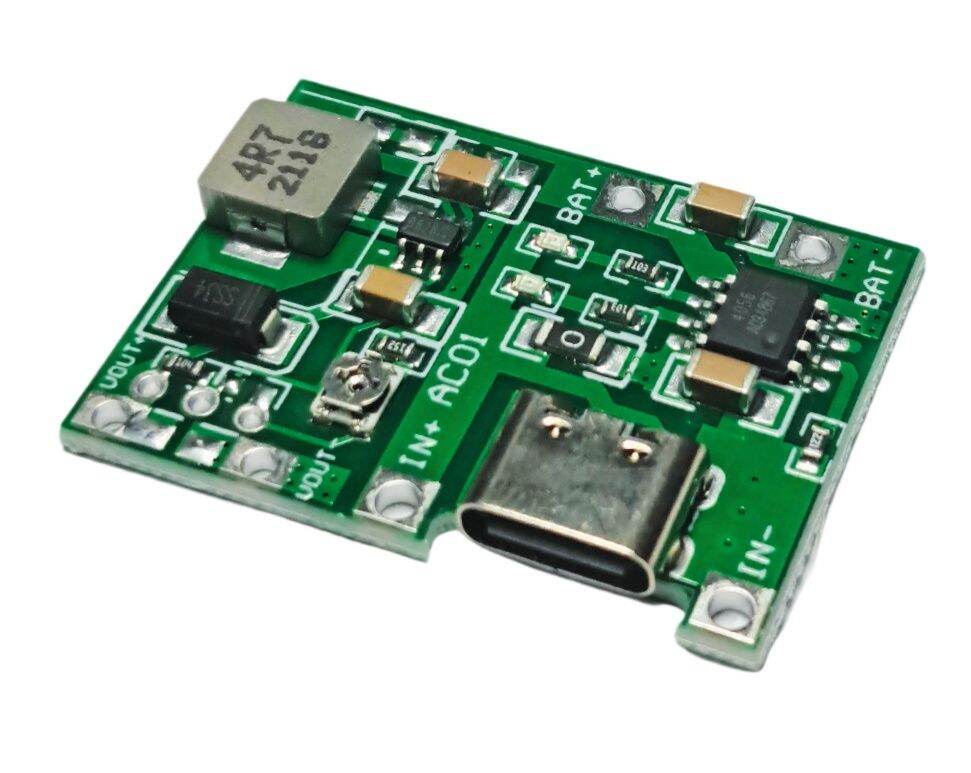 Picture of Type C Lithium Li-ion 18650 3.7V 4.2V Battery Charger Board DC-DC  Type C Step Up Boost Module Integrated Circuits