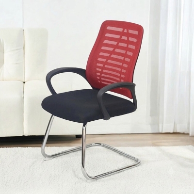 Picture of GE-004 Executive Visitor Chair(A mesh)Red&Black