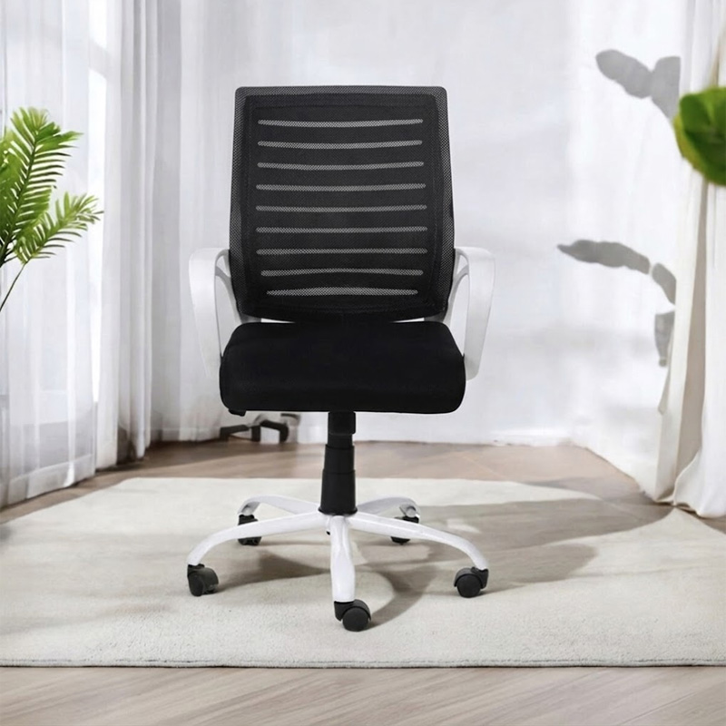 Picture of High Standard Swivel White Mesh Chair