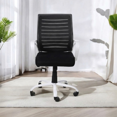 Picture of High Standard Swivel White Mesh Chair