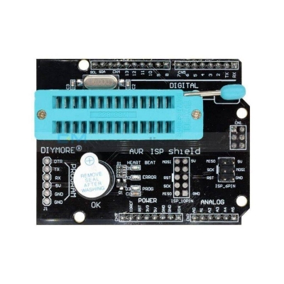 Picture of AVR ISP Programmable Expansion Shield Board Burning Bootloader Programmer Atmega328P Boot Loader Module With Buzzer & LED Indicator For Arduino UNO R3