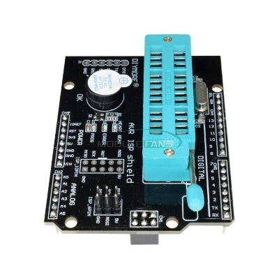 Picture of AVR ISP Programmable Expansion Shield Board Burning Bootloader Programmer Atmega328P Boot Loader Module With Buzzer & LED Indicator For Arduino UNO R3