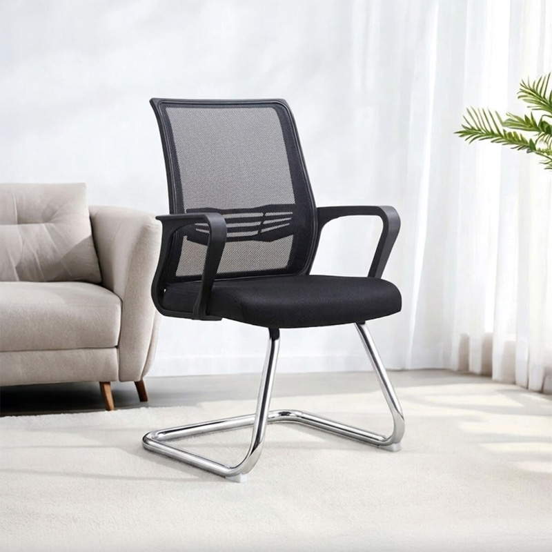 Picture of Modern Ergonomic Mesh Visitor Meeting Chair Black