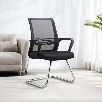 Picture of Modern Ergonomic Mesh Visitor Meeting Chair Black