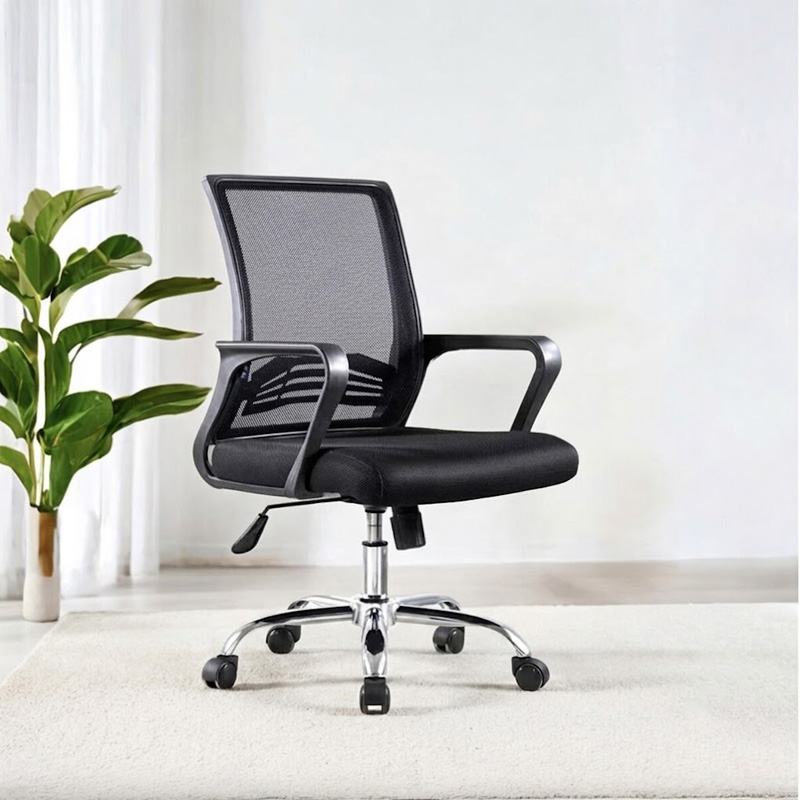 Picture of Mid-back Mesh Fabric Swivel Chair Multicolor