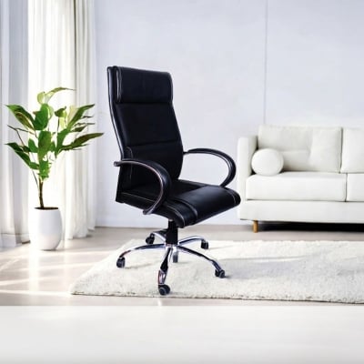 Picture of High-Back Comfortable Director Chair Black