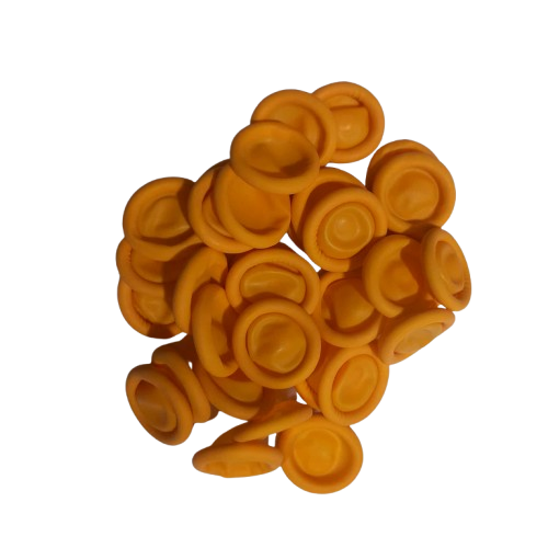 Picture of 5Pcs-Yellow Latex ESD Finger Cots Anti-Static Safe
