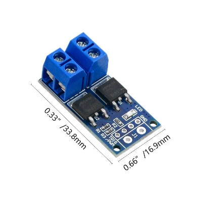 Picture of 400W DC Motor Speed Controller 5-36V PWM MOSFET Module for Motor, Fan, Light, Heater High Power Load Trigger Switch Driver