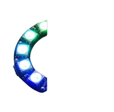 Picture of RGB LED Ring WS2812 8‑Bit Individually Addressable 5050 Pixels, 5V Full‑Color Output - Neo Bright