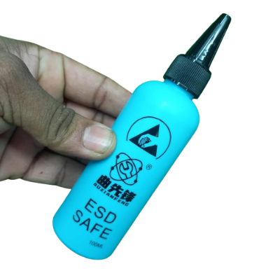 Picture of 100ml ESD-Safe Flux Dispenser Bottle  Needle Tip for Precision PCB & Electronics Work