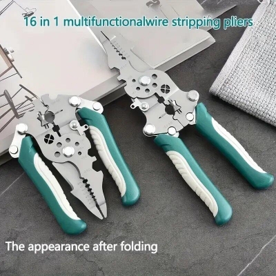 Picture of Professional 16-in-1 Wire Stripping Multi-Tool Foldable Design for Easy Carry