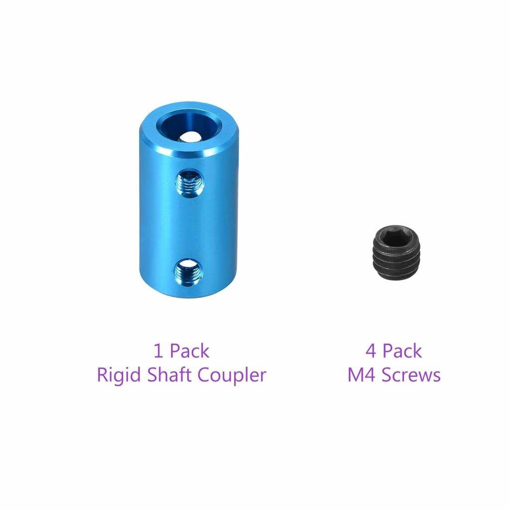 Picture of 8mm Shaft Coupler Joint Blue Aluminum Rigid Coupling Connector 8mm to 8mm for Stepper Motors, CNC Machines, DIY & Robotics