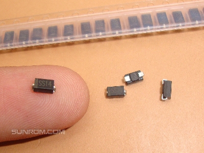Picture of 5Pcs - SS14 1A 40V Fast Recovery Schottky Diode | SMA SMD for Inverter & Power Circuits Adapters