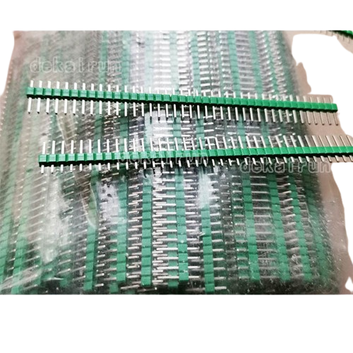 Picture of 5Pcs-Green 40x1 -Pin Header Strip 2.54mm Male Pins, Straight, Perfect for Electronics Projects