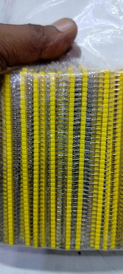 Picture of Yellow 40x1 Male Connector 2.54mm Straight Header for Arduino, Raspberry Pi & PCB - 5Pcs