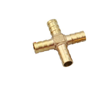 Picture of “Brass Copper Quick Insert Pagoda Hose Adapter 10×8 mm Multi‑Way (T / 4‑Way) for Plumbing & Gas”