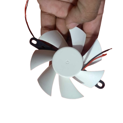 Picture of White 18V DC 3" Cooling Fan 2 Wire Motor Fan for Induction Cooker, Heatsink & Electronic Devices