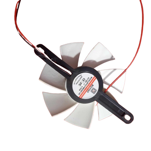 Picture of White 18V DC 3" Cooling Fan 2 Wire Motor Fan for Induction Cooker, Heatsink & Electronic Devices