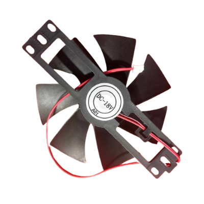 Picture of BLACK 18V Induction Burner Cooling Fan  4-Inch DC 18V Motor 2-Pin Cable High-Speed Quiet Fan for Induction Cooker & Heatsink Cooling