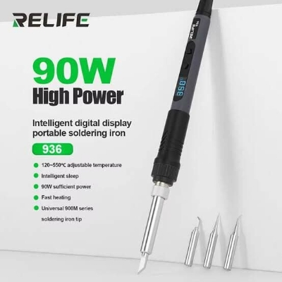Picture of Re-life 936 Digital Display 90W Soldering Iron Temperature Controlled Station for DIY & Workshop Projects