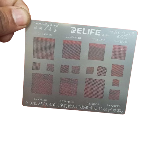 Picture of High-Quality RELIFE RL-044 IC Reballing Steel Stencil for Smartphone Repair