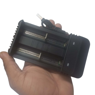 Picture of 2-Slot Fast USB Li-ion Charger Multi-Size Battery Charger 18650/32650/16340/14500 - Multicolor