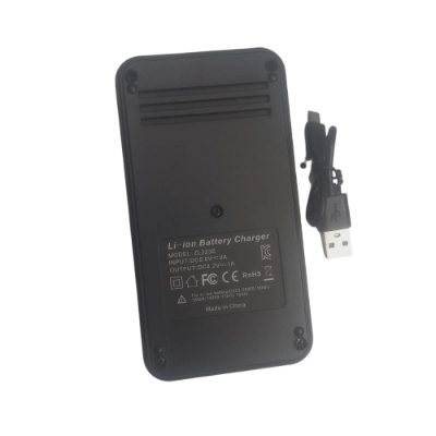 Picture of 2-Slot Fast USB Li-ion Charger Multi-Size Battery Charger 18650/32650/16340/14500 - Multicolor