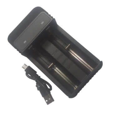 Picture of 2-Slot Fast USB Li-ion Charger Multi-Size Battery Charger 18650/32650/16340/14500 - Multicolor