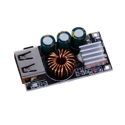 Picture of USB DC-DC Buck Converter Module 5V Step-Down Power Supply Board - Black