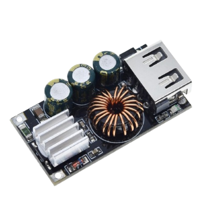 Picture of USB DC-DC Buck Converter Module 5V Step-Down Power Supply Board - Black