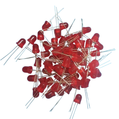 Picture of 25 Pieces 8mm Red LED High Intensity Diodes for DIY Electronics